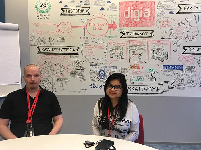 Jon and Shurakshya work in Digia's API team developing and building APIs